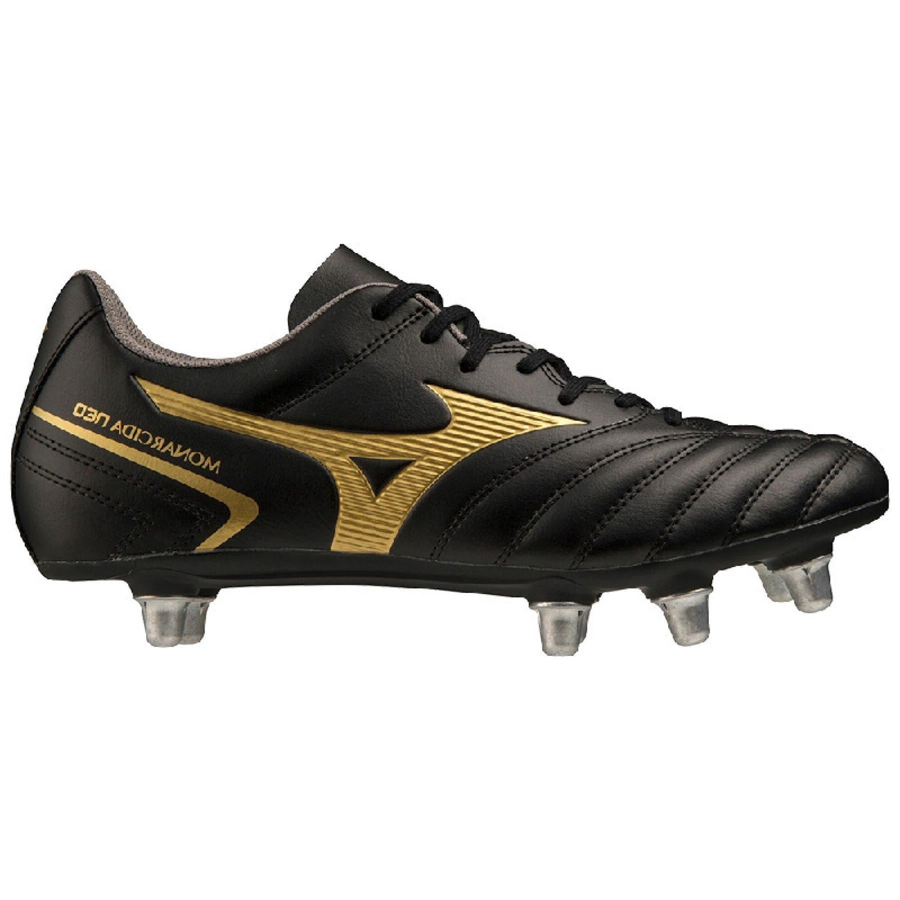 Mizuno Adults Monarcida Neo II Rugby Boots - Black/Gold