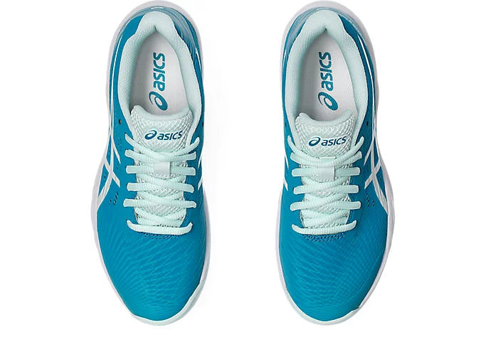 Asics Gel-Game 9 Clay / OC Womens Tennis Shoes - Teal Blue/White