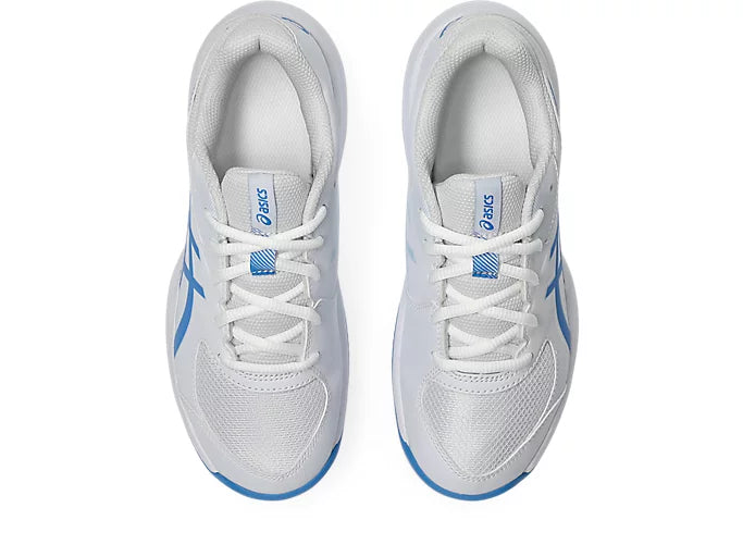 Asics Gel Game 9 GS Junior Tennis Shoes - White/Blue Coast