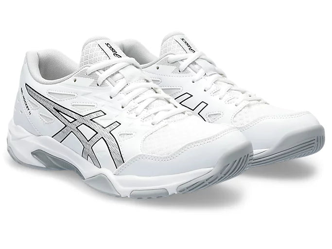 Asics Gel Rocket 11 Ladies Indoor Court Shoe - White/Pure Silver