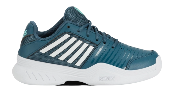 K-Swiss Court Express Carpet Junior Tennis Shoe - Teal/ White