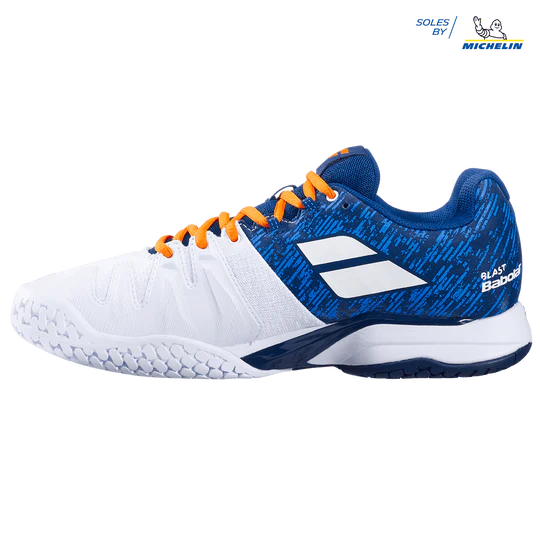 Babolat Men's Propulse Blast All Court Tennis Shoes - White/Dark Blue