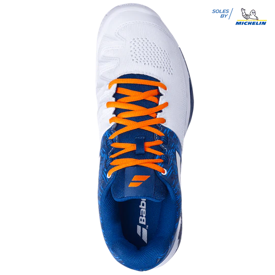 Babolat Men's Propulse Blast All Court Tennis Shoes - White/Dark Blue