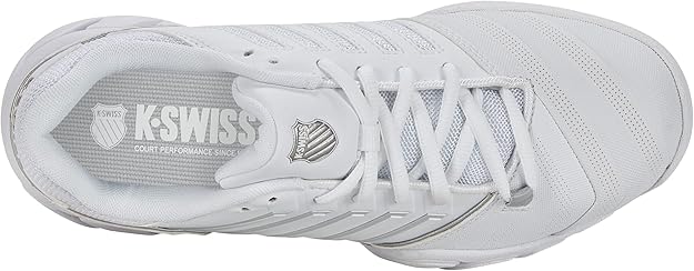 K-Swiss Bigshot Light 4 Ladies Carpet Tennis Shoes - White/Silver