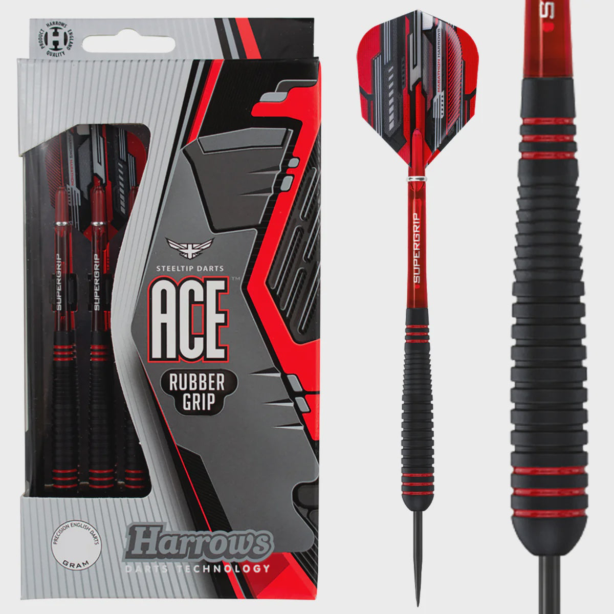 Harrows Ace Rubber Coated Brass Darts (24g)