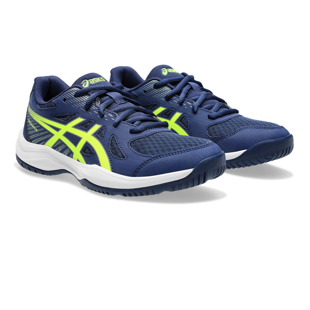 Asics Gel Upcourt 6 GS Junior Indoor Court Shoe - Blue Expanse/Safety Yellow