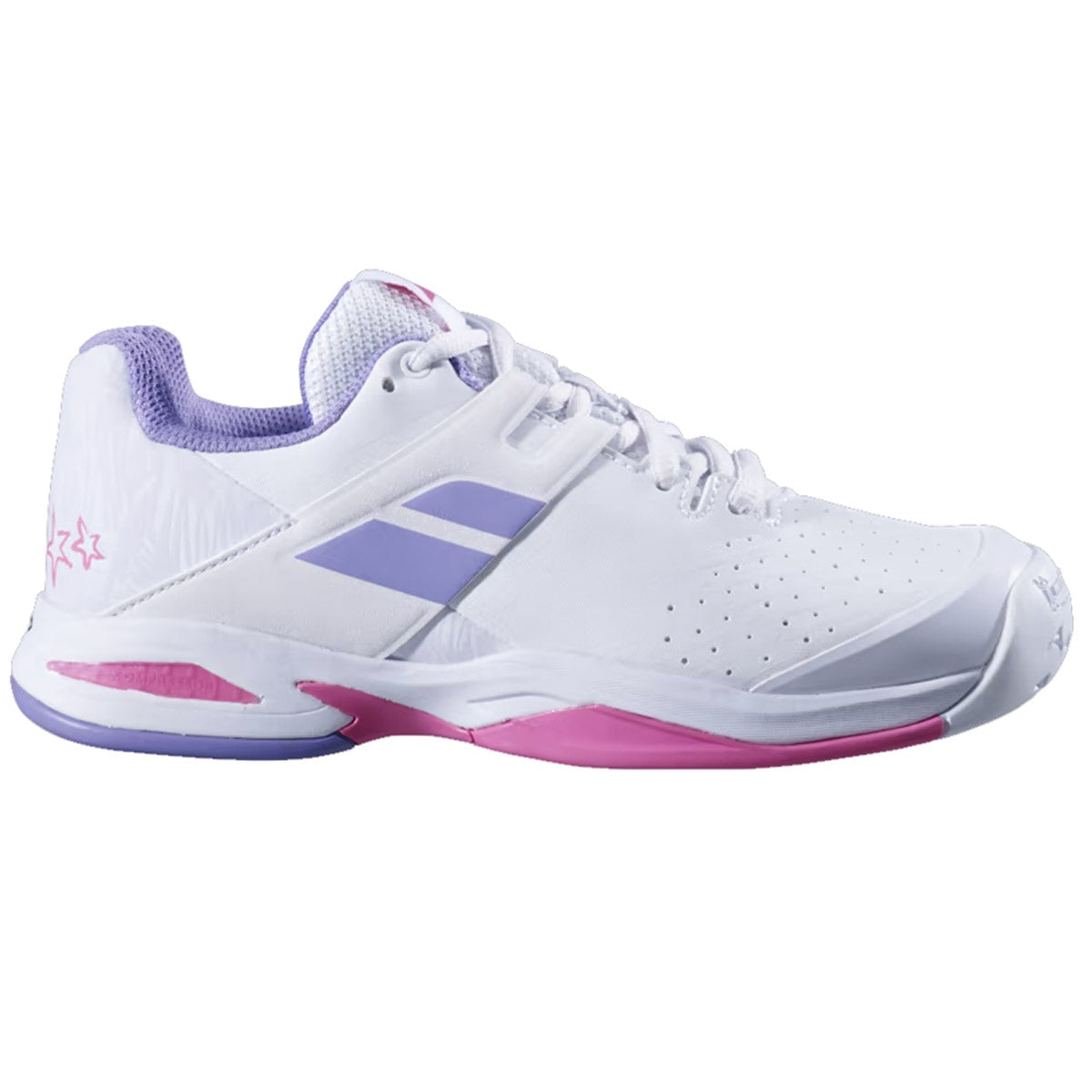 Babolat Pro Pulse AC Junior Tennis Shoe - White/Lavender