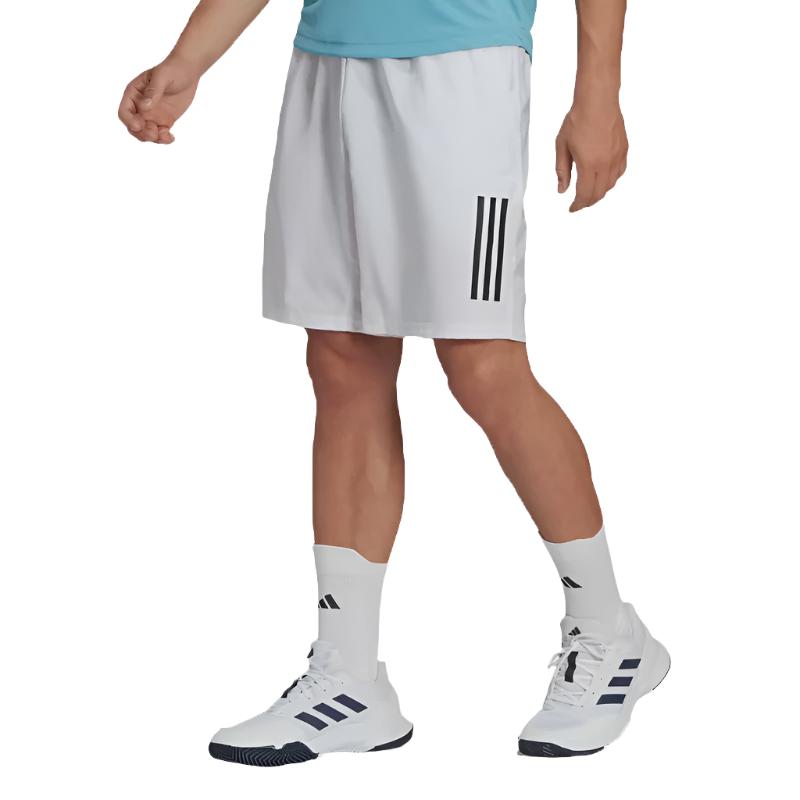 Adidas Club 3 Stripe 7" Short - White