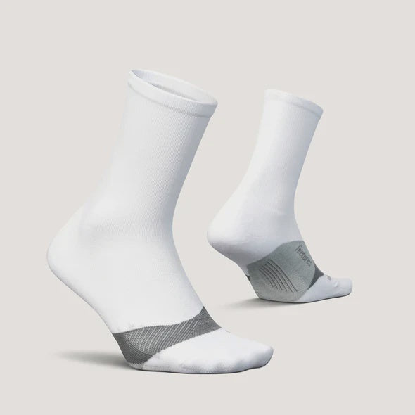 Feetures Elite Light Cushion Mini Crew - White