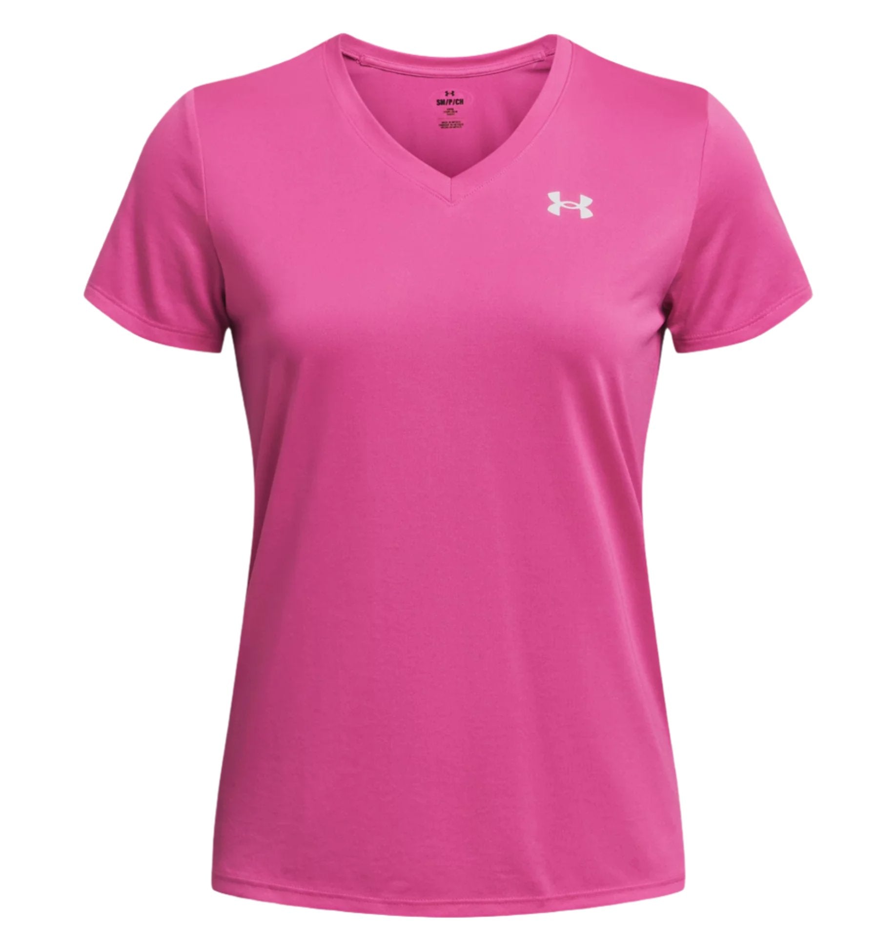 Under Armour Women's Tech V-Neck Short Sleeve - Pink