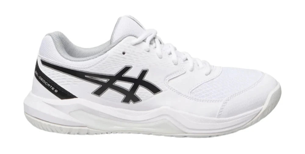 Asics Dedicate 8 Men's Tennis Shoes - White/Black