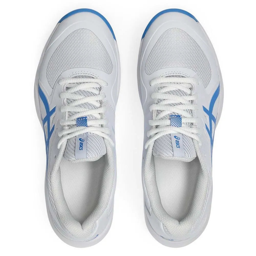 Asics Game FF Ladies Tennis Shoe - White/Blue Coast