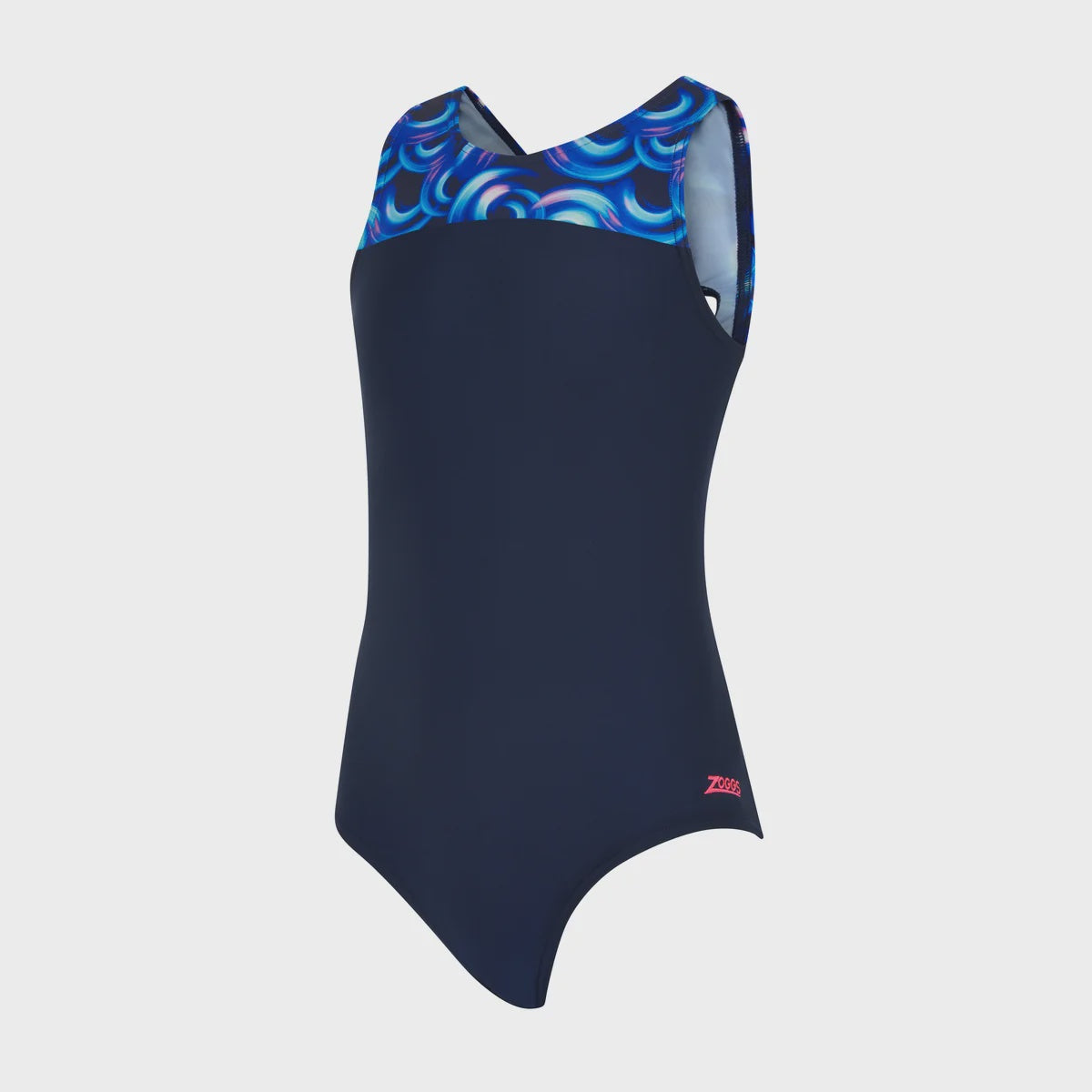 Zoggs Geo Spiral Infinity Girls Swimming Costume