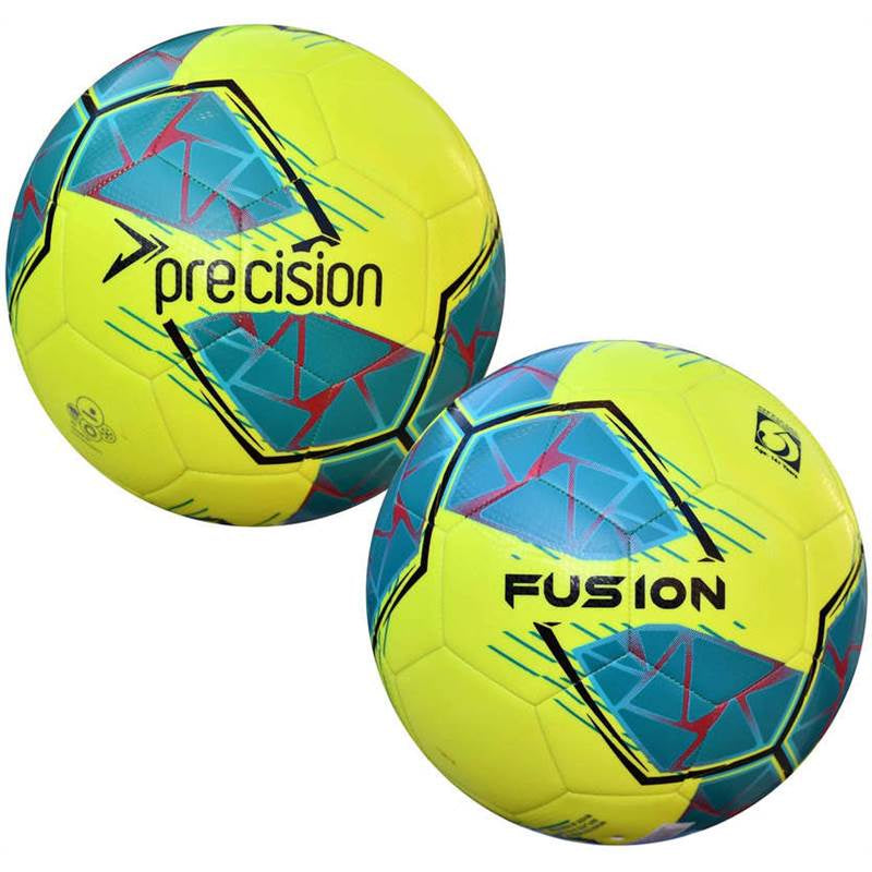 Precision Fusion FIFA Basic Training Ball (Fluo Yellow/Teal/Cyan/Red)