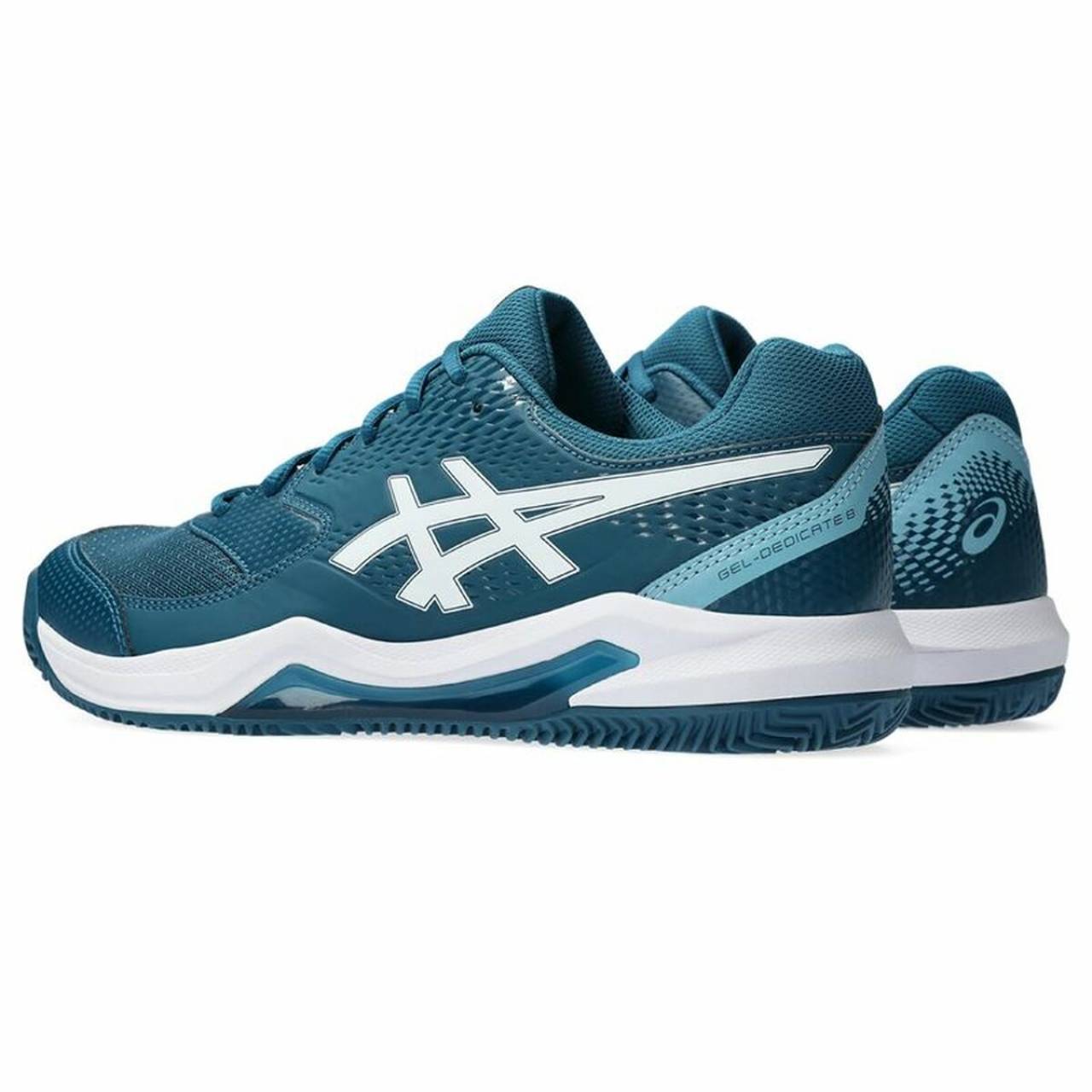 Asics Men's Gel Dedicate 8 Clay Tennis Shoe - Teal / White