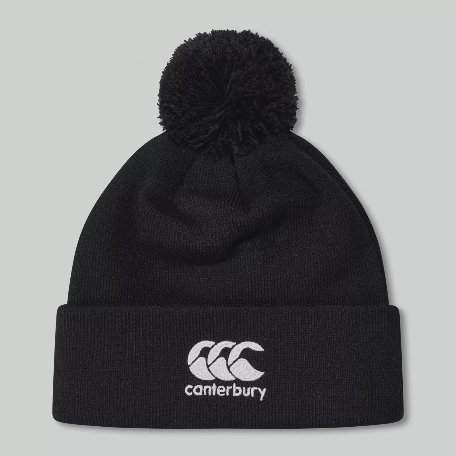 Canterbury Black Bobble Beanie Hat