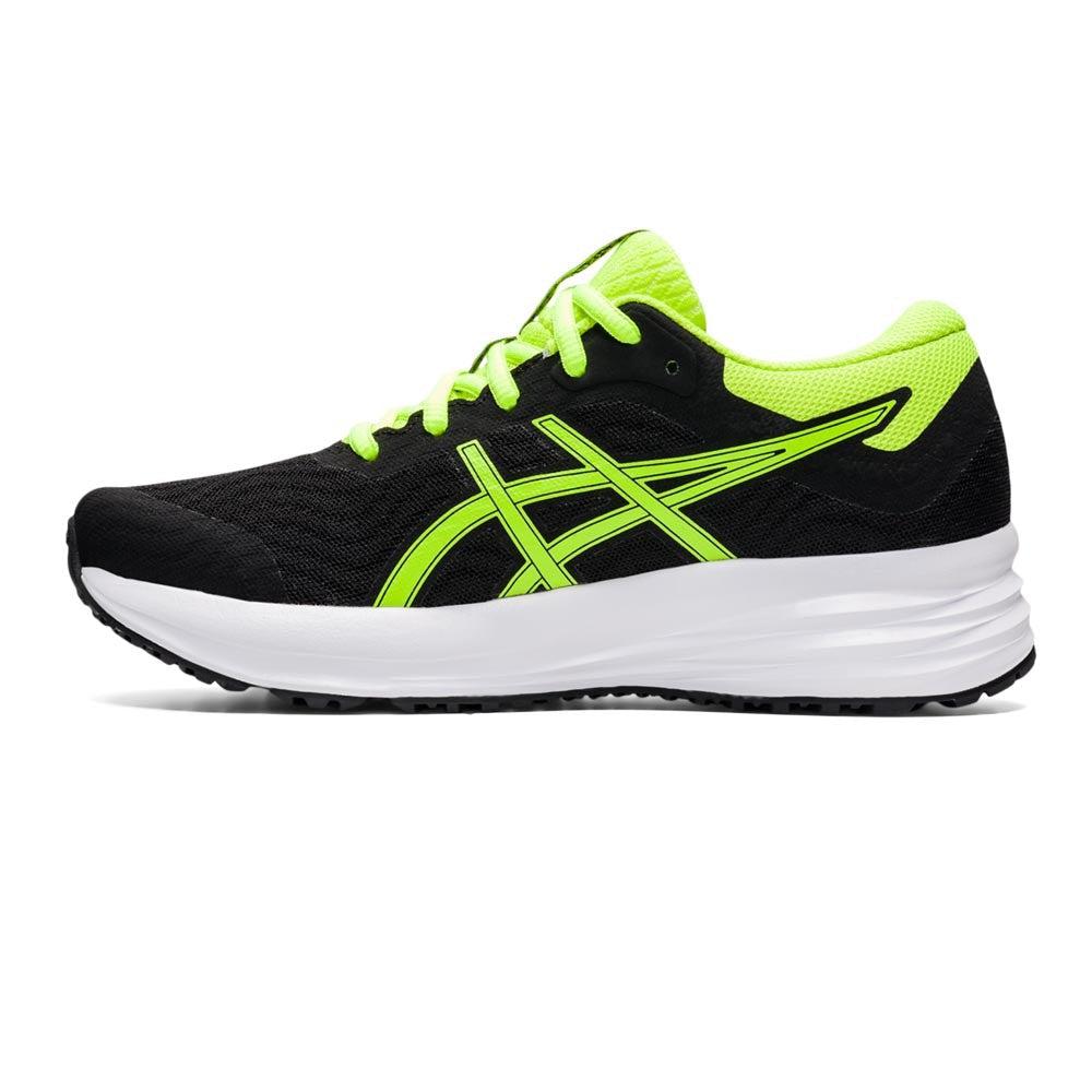 Asics Patriot 12 GS Kids Shoes - Black/Hazard Green-Bruntsfield Sports Online