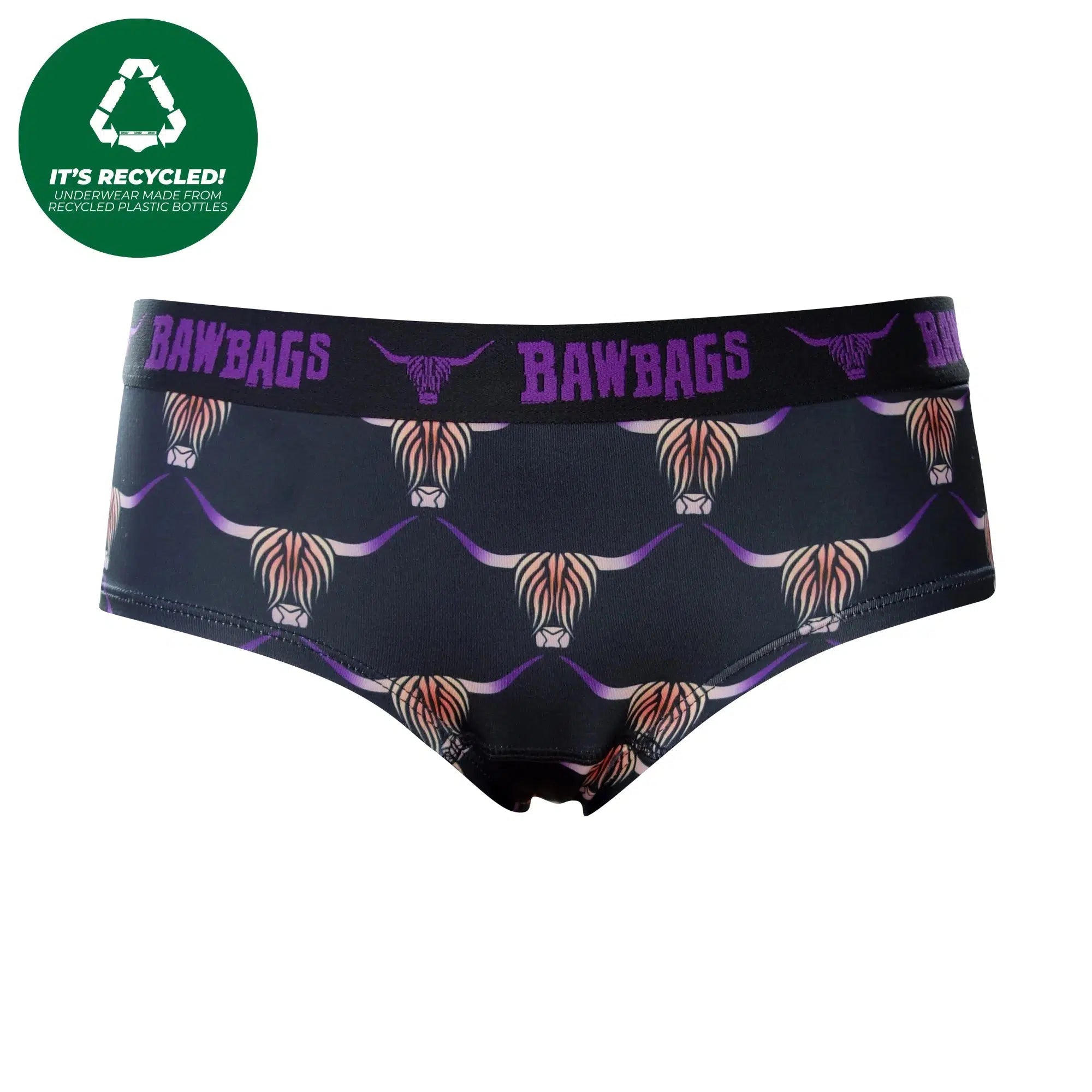 Bawbags Womens Cool De Sacs Highland Cow Underwear-Bruntsfield Sports Online