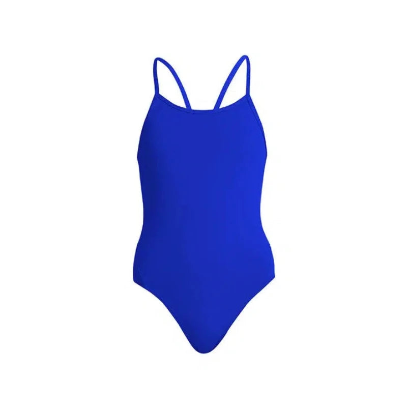 Funkita Solid Blue Ladies Swimming Costume