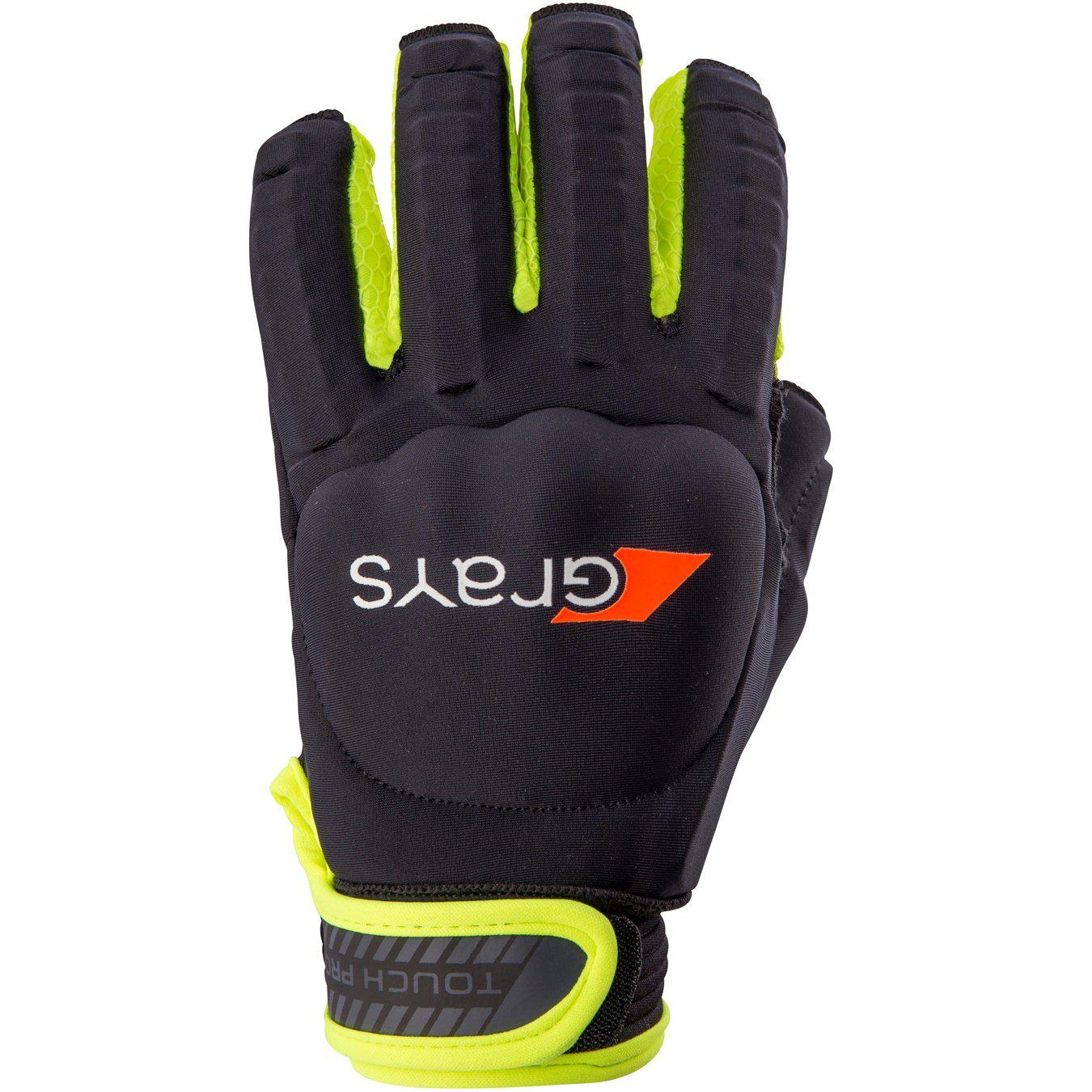 Grays Touch Pro Glove - Black/Fluo Yellow-Bruntsfield Sports Online