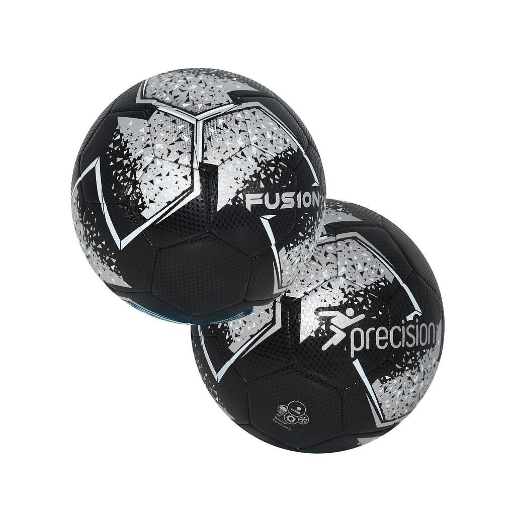 Precision Fusion Midi Size 2 Training Ball (Black/Grey)