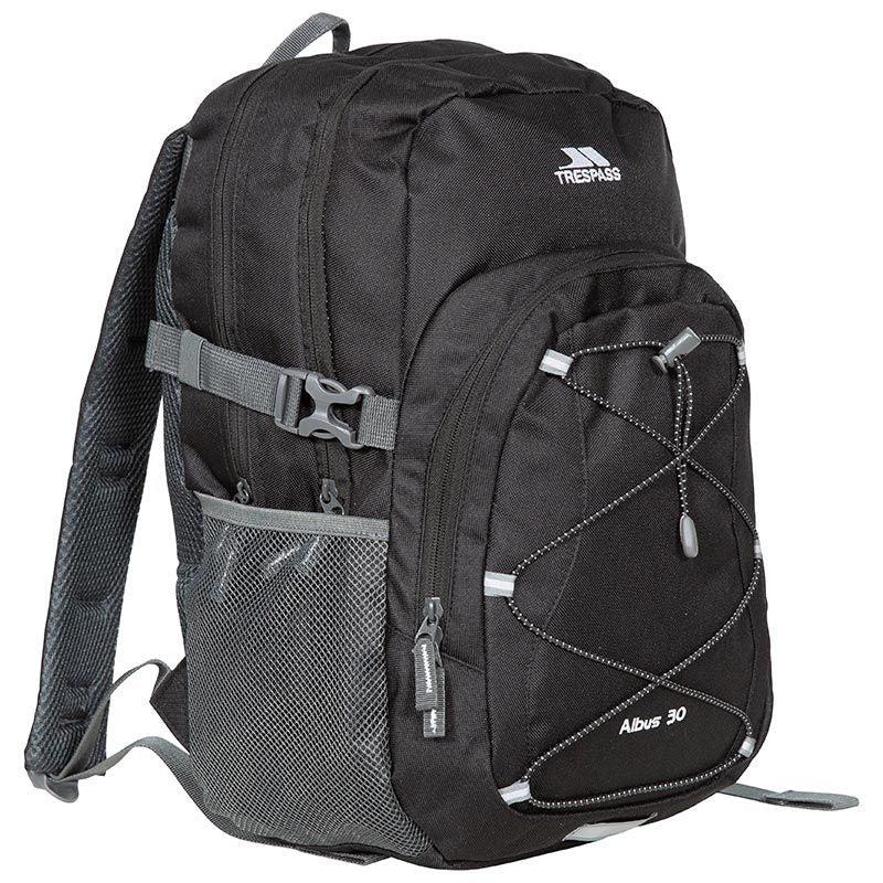 Trespass Albus Backpack - Black-Bruntsfield Sports Online